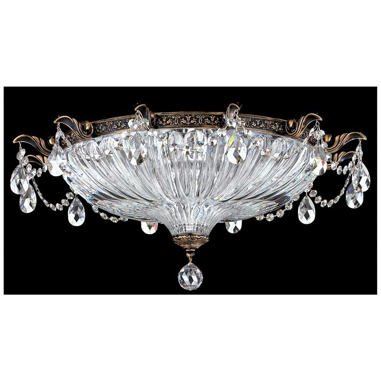 Image 1 Milano 22 1/2 inch Wide Crystal Ceiling Light in Midnight Gild