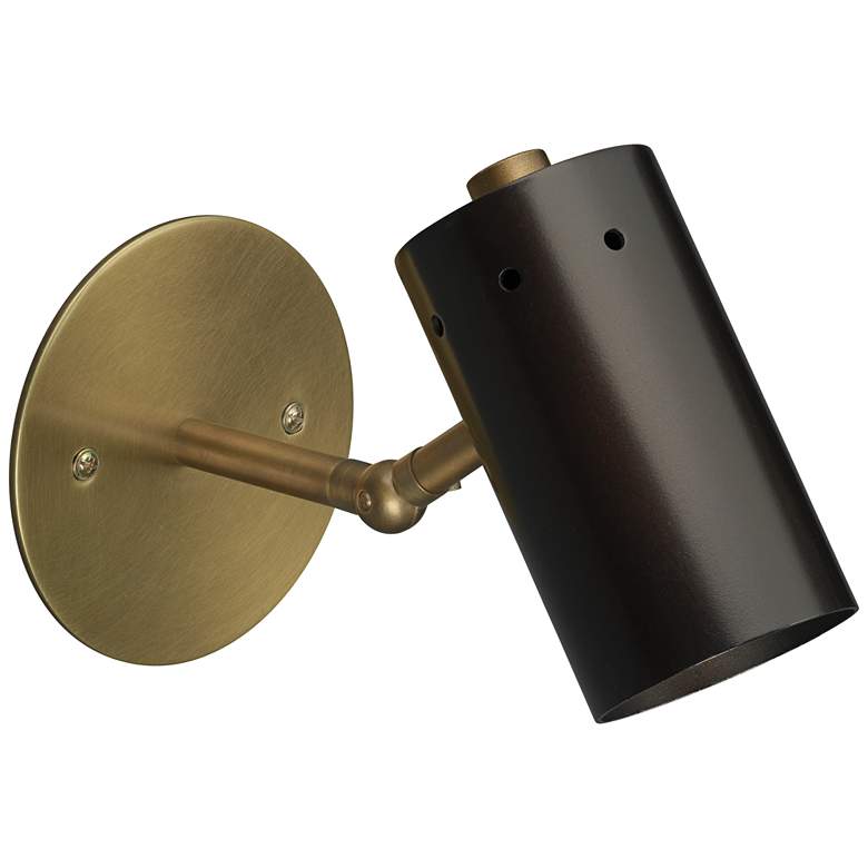 Image 1 Milano 4 1/2 inchH Oil-Rubbed Bronze and Antique Brass Sconce