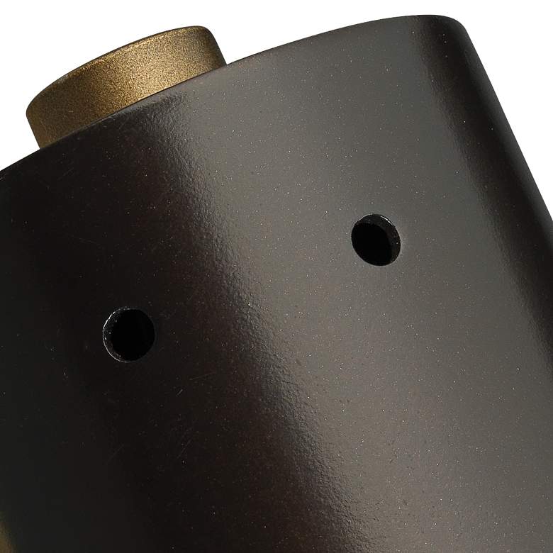 Image 2 Milano 4 1/2"H Oil-Rubbed Bronze and Antique Brass Sconce more views