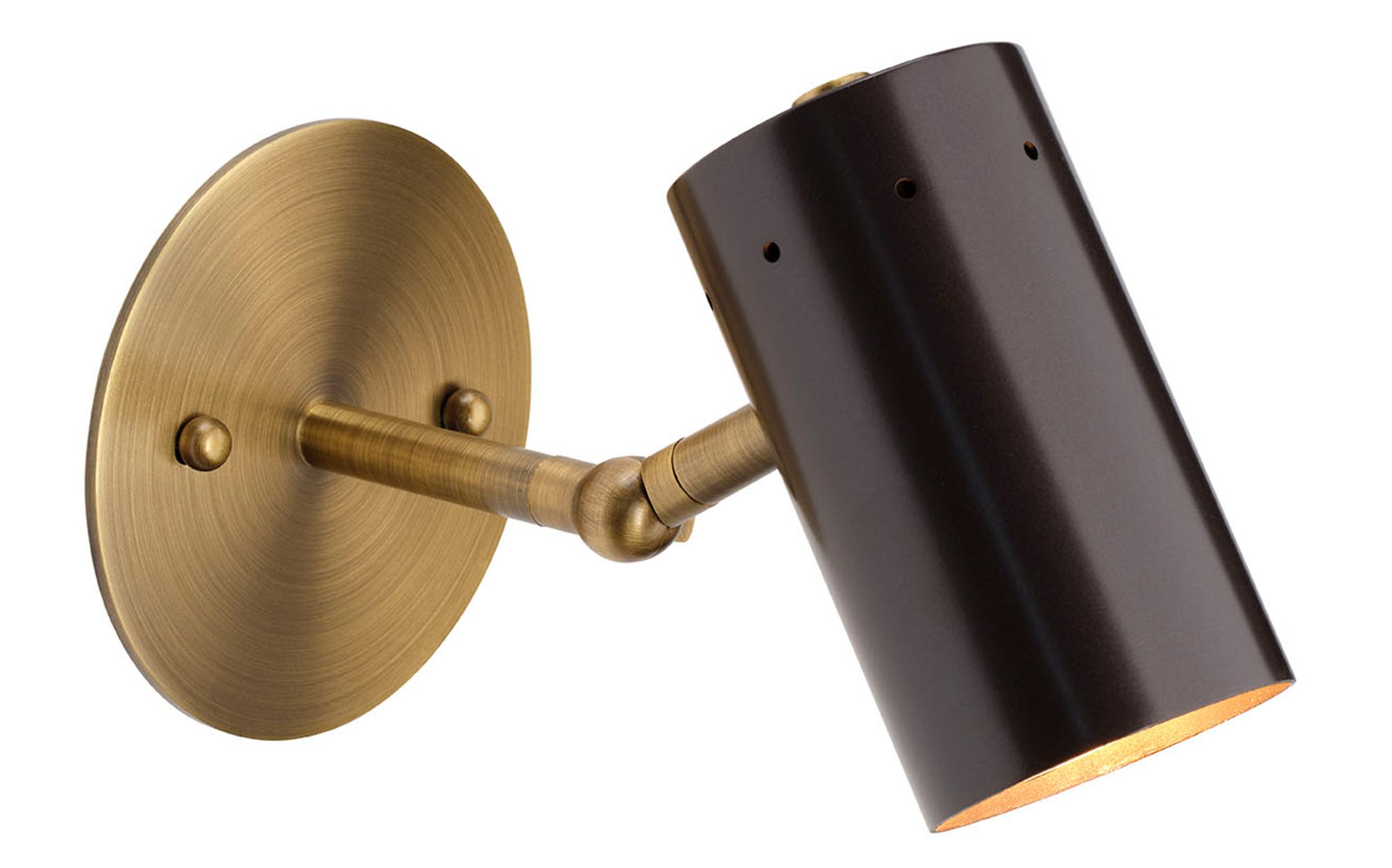 Image 4 Milano 4 1/2"H Oil-Rubbed Bronze and Antique Brass Sconce more views