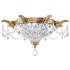 Milano 8"H x 16.5"W 2-Light Crystal Flush Mount in French Gold
