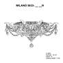 4_Milano 8"H x 16.5"W 2-Light Crystal Flush Mount in French Gold more views