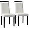 Milano White Faux Leather Dining Chair Set of 2