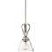 Milbury 6" Wide Brushed Nickel and Clear Glass Mini-Pendant