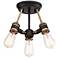 Miles 13" Wide Vintage Bronze 3-Light Ceiling Light