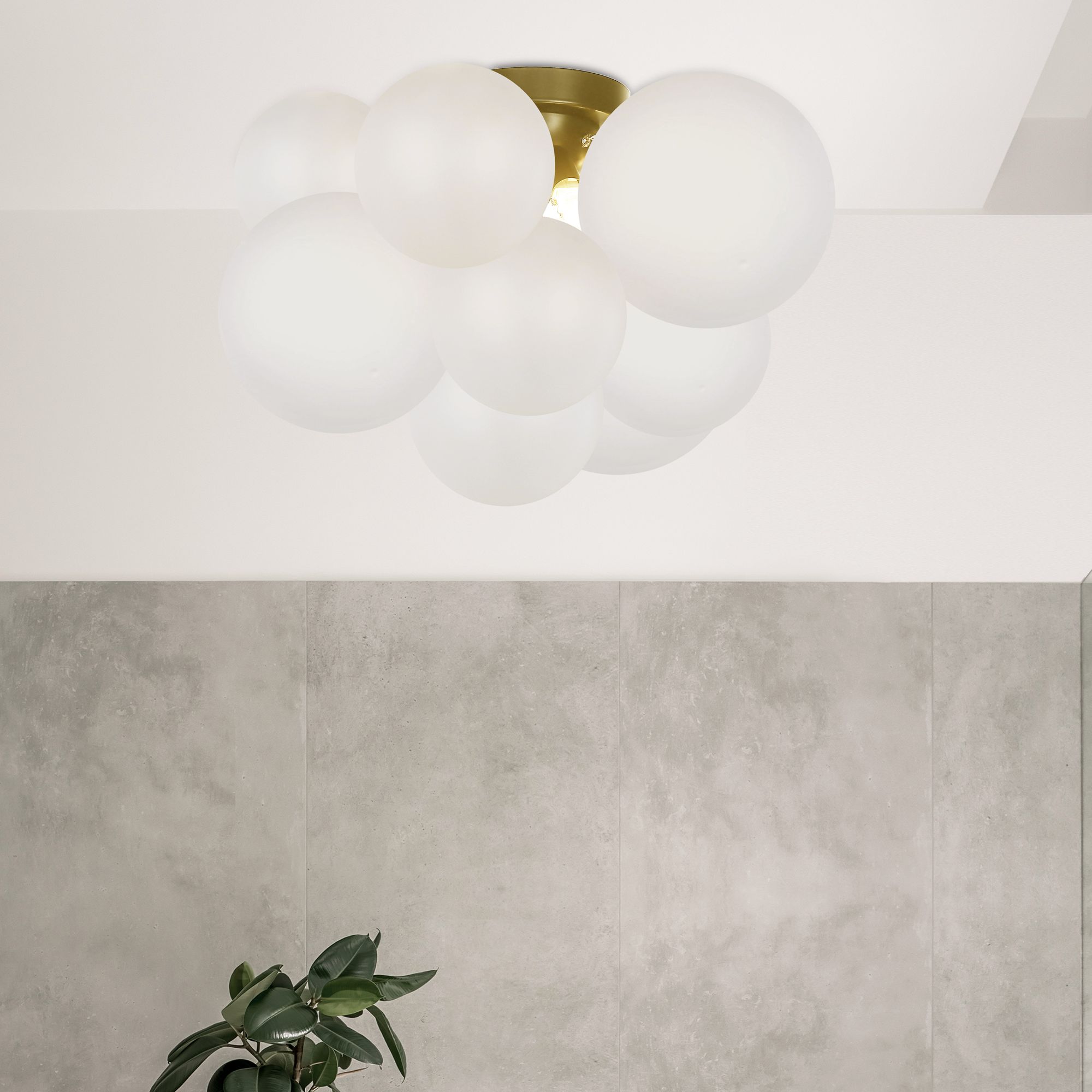 Image 3 Miles 14.5" Wide 3 Light Aged Brass Flush Mount more views
