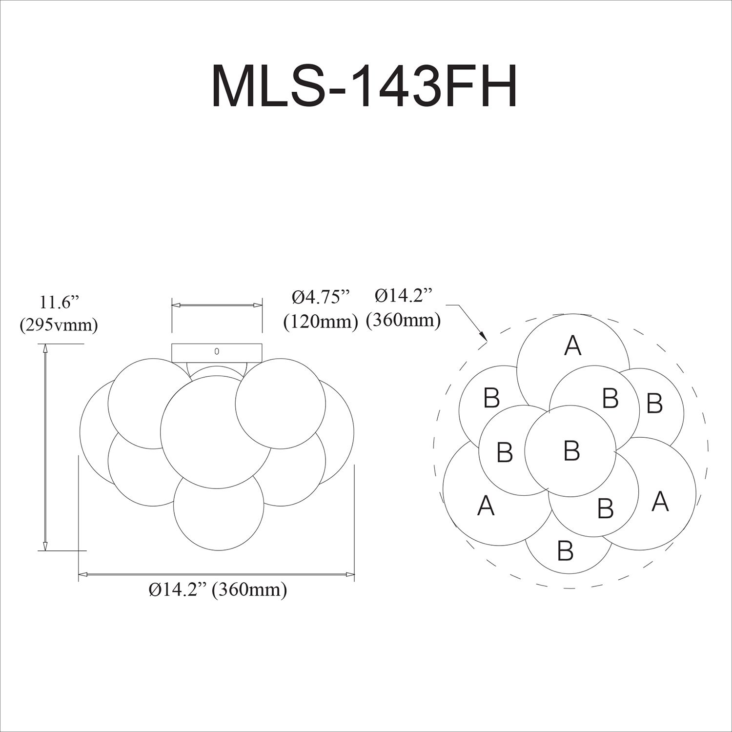 Image 3 Miles 14.5" Wide 3 Light Polished Chrome Flush Mount more views