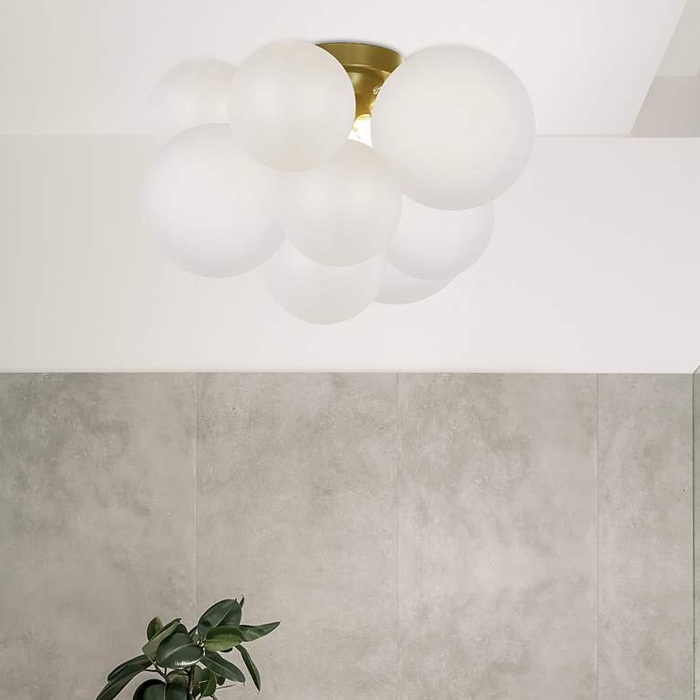 Image 3 Miles 14 1/4" Wide Aged Brass Ceiling Light more views