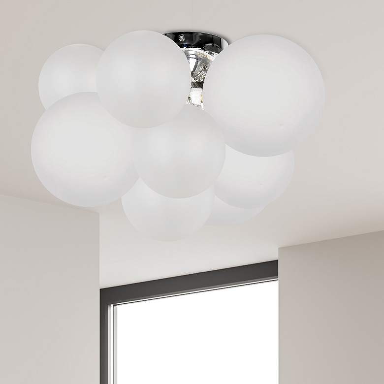 Image 1 Miles 14 1/4" Wide Polished Chrome Ceiling Light