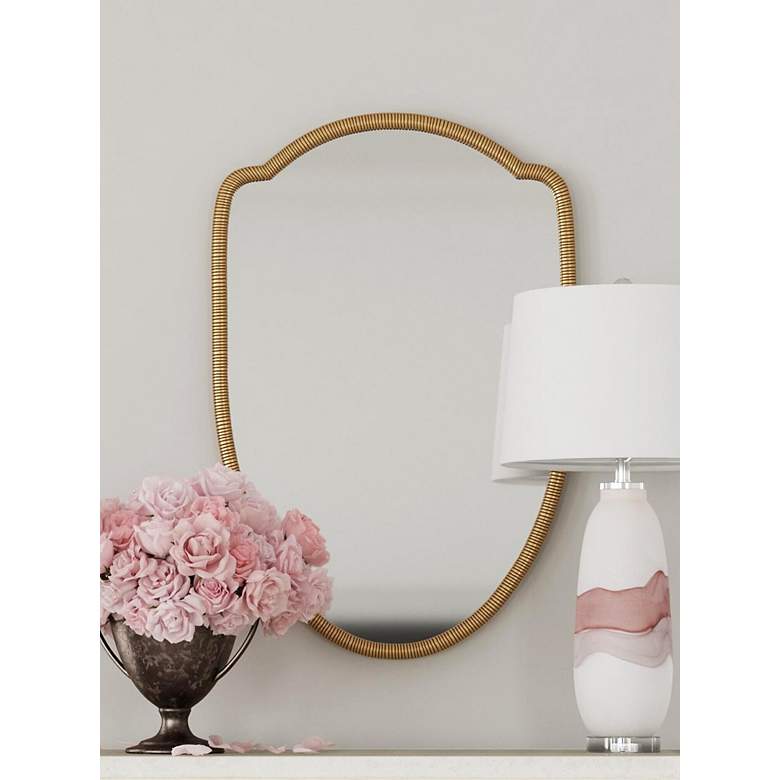 Image 6 Miles 24" x 36" Brass Wall Mirror more views