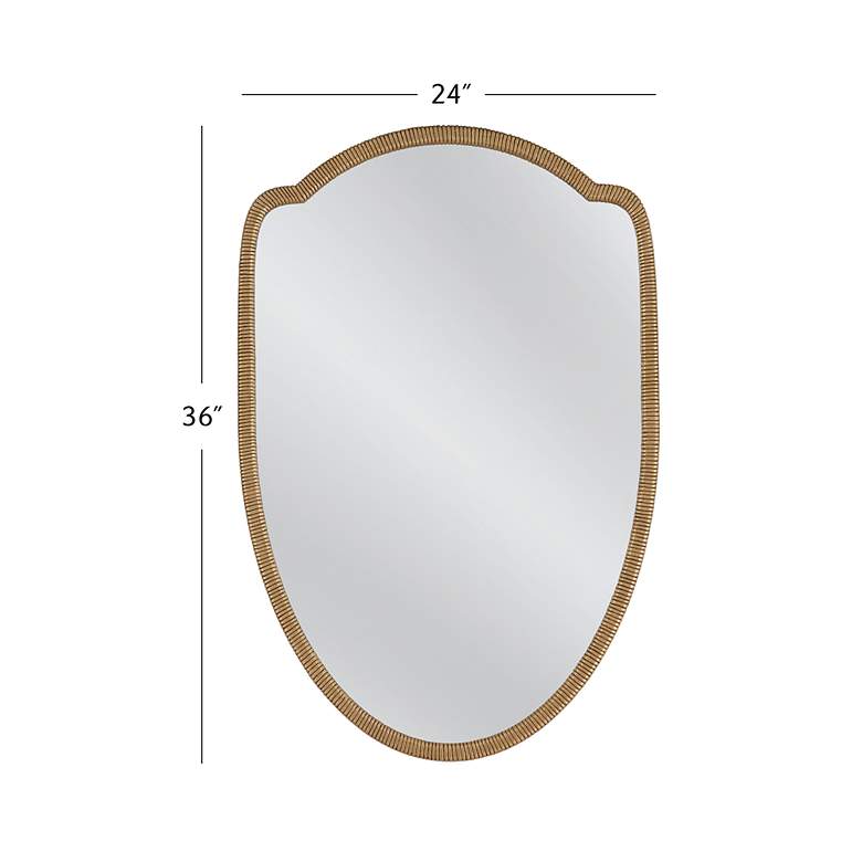 Image 7 Miles 24" x 36" Brass Wall Mirror more views
