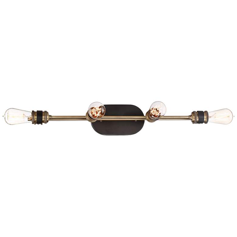 Image 2 Miles 34" Wide Vintage Bronze 4-Light Bath Light