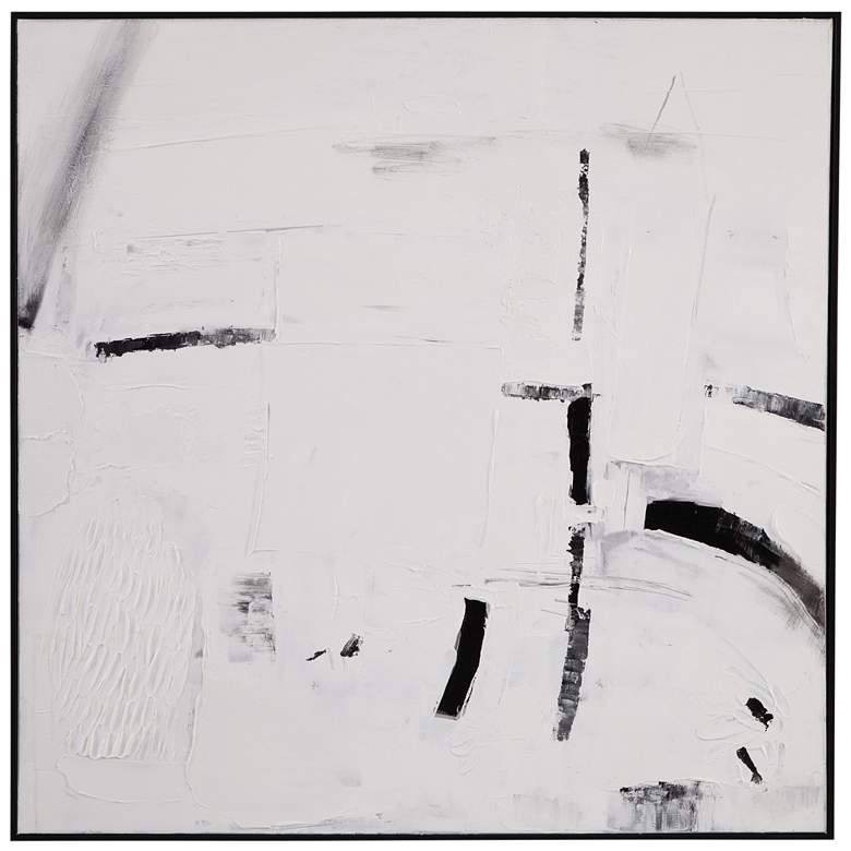Image 1 Miles 40" x 40" White And Black Framed Canvas