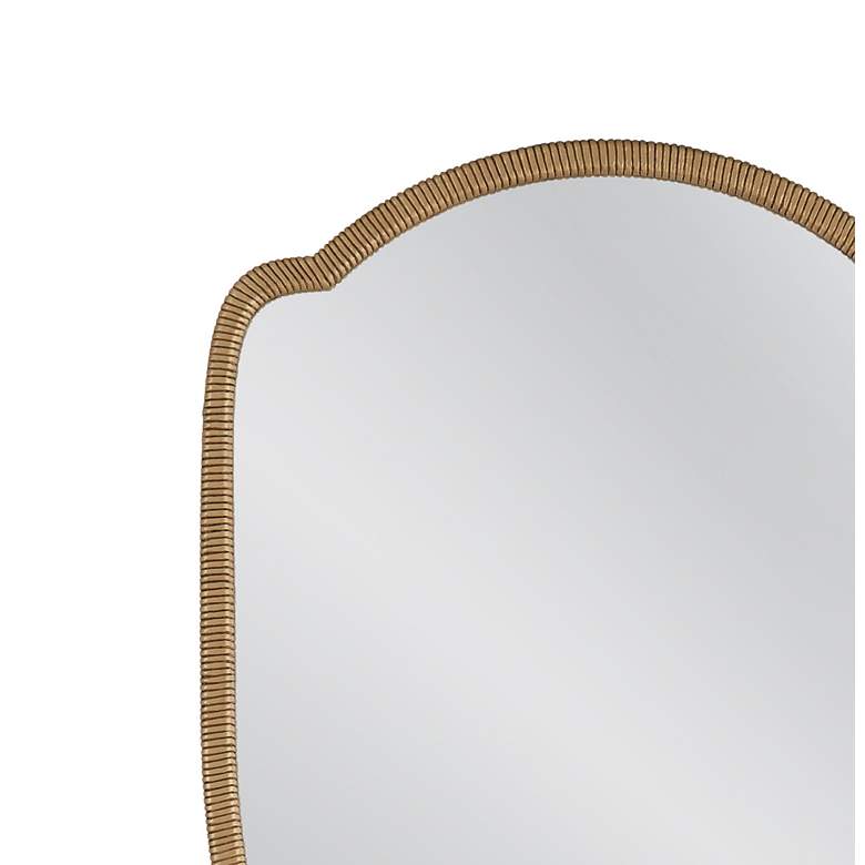 Image 3 Miles Brass 24" x 36" Shield Wall Mirror more views