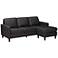Miles Charcoal Fabric Sectional Sofa with Left Facing Chaise