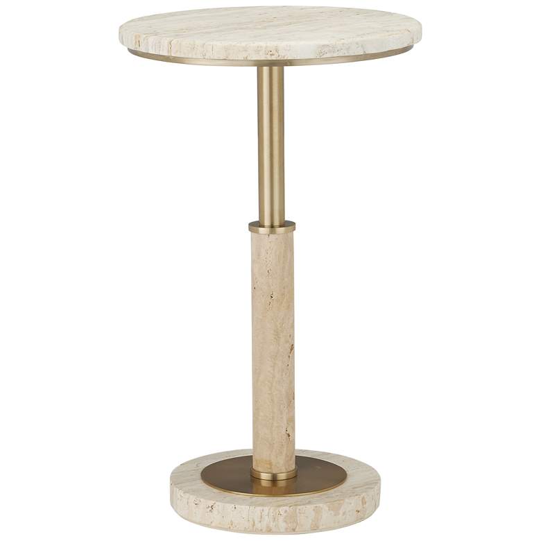 Image 1 Miles Travertine Accent Table