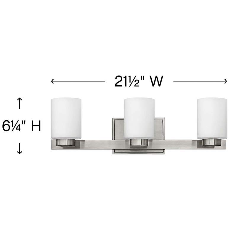 Image 4 Miley 21 1/2" Wide Nickel Bath Light by Hinkley Lighting more views