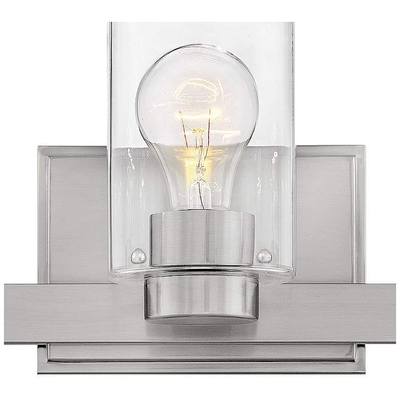Image 4 Miley 21 1/2" Wide Nickel with Clear Glass Shade Bath Light more views