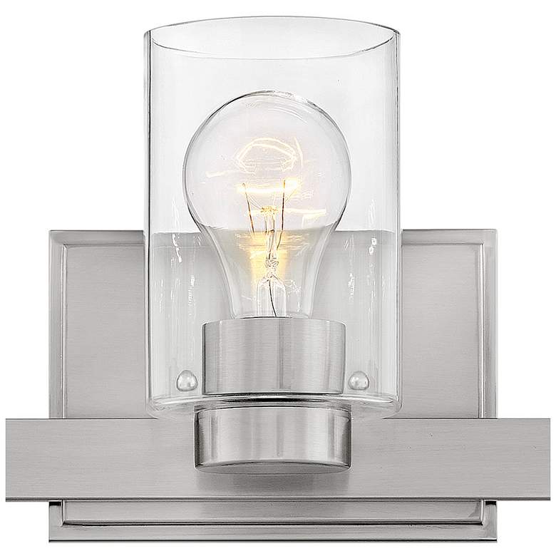 Image 6 Miley 21 1/2" Wide Nickel with Clear Glass Shade Bath Light more views