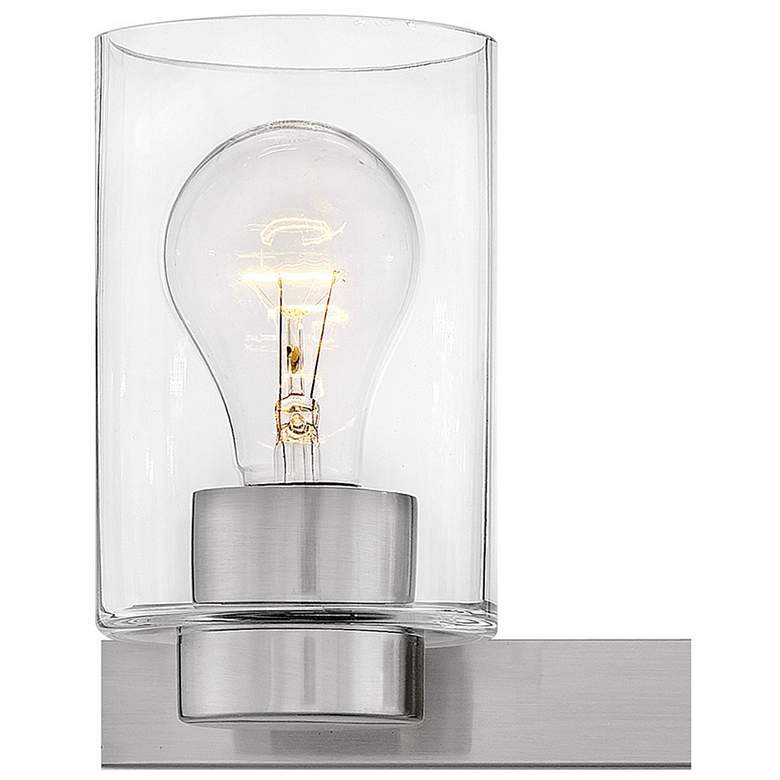 Image 7 Miley 21 1/2" Wide Nickel with Clear Glass Shade Bath Light more views