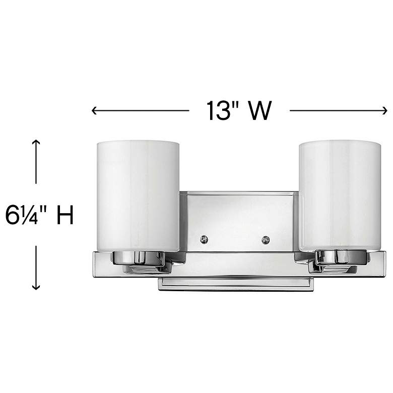 Image 4 Miley 6 1/4"H Chrome 2-Light Wall Sconce by Hinkley Lighting more views