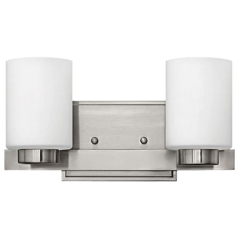 Image 1 Miley 6 1/4"H Nickel 2-Light Wall Sconce by Hinkley Lighting