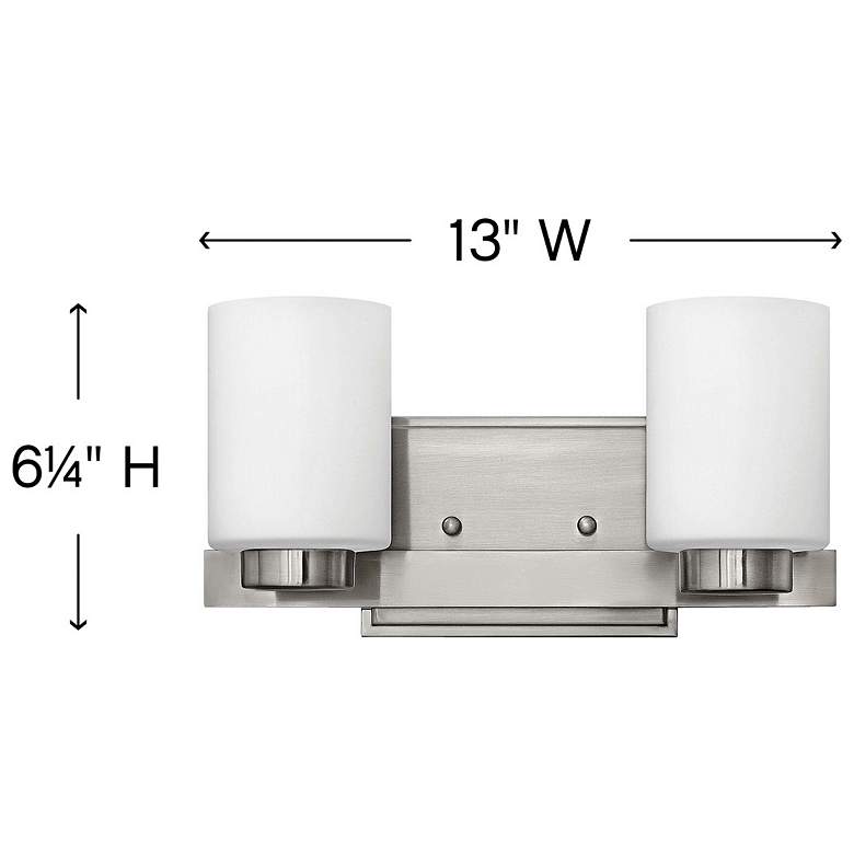 Image 4 Miley 6 1/4"H Nickel 2-Light Wall Sconce by Hinkley Lighting more views