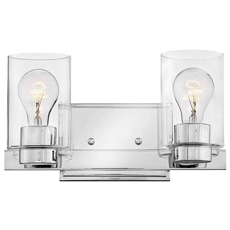 Image 1 Miley 7 inch High Chrome 2-Light Wall Sconce by Hinkley Lighting