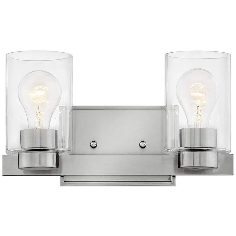 Image 2 Miley 7" High Nickel 2-Light Wall Sconce by Hinkley Lighting more views