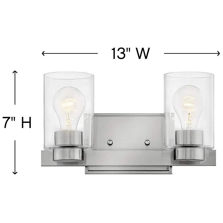 Image 4 Miley 7" High Nickel 2-Light Wall Sconce by Hinkley Lighting more views