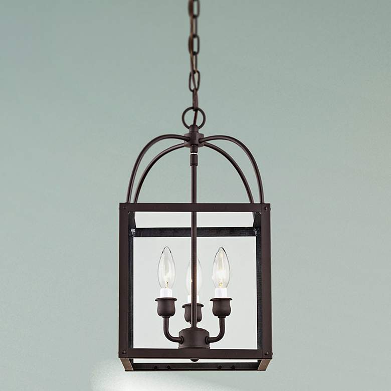 Image 1 Milford 10" Wide Bronze 3-Light Mini Pendant
