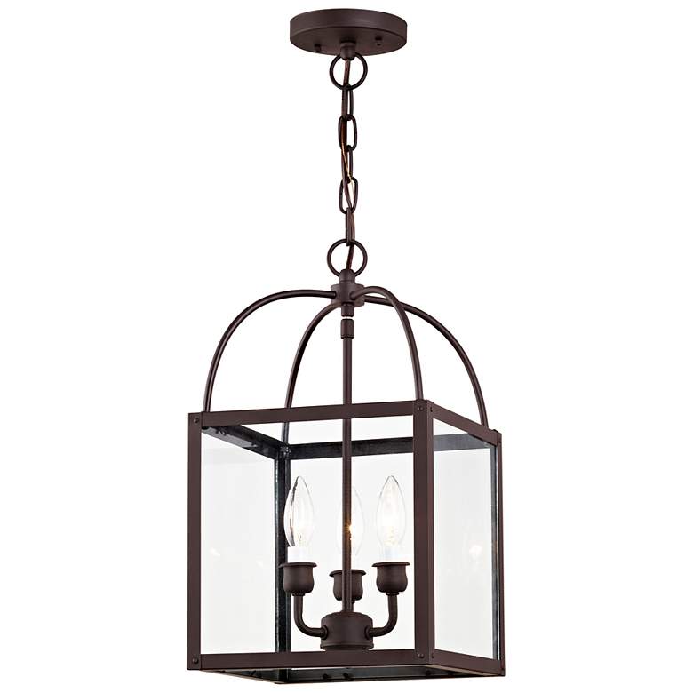 Image 4 Milford 10" Wide Bronze 3-Light Mini Pendant more views