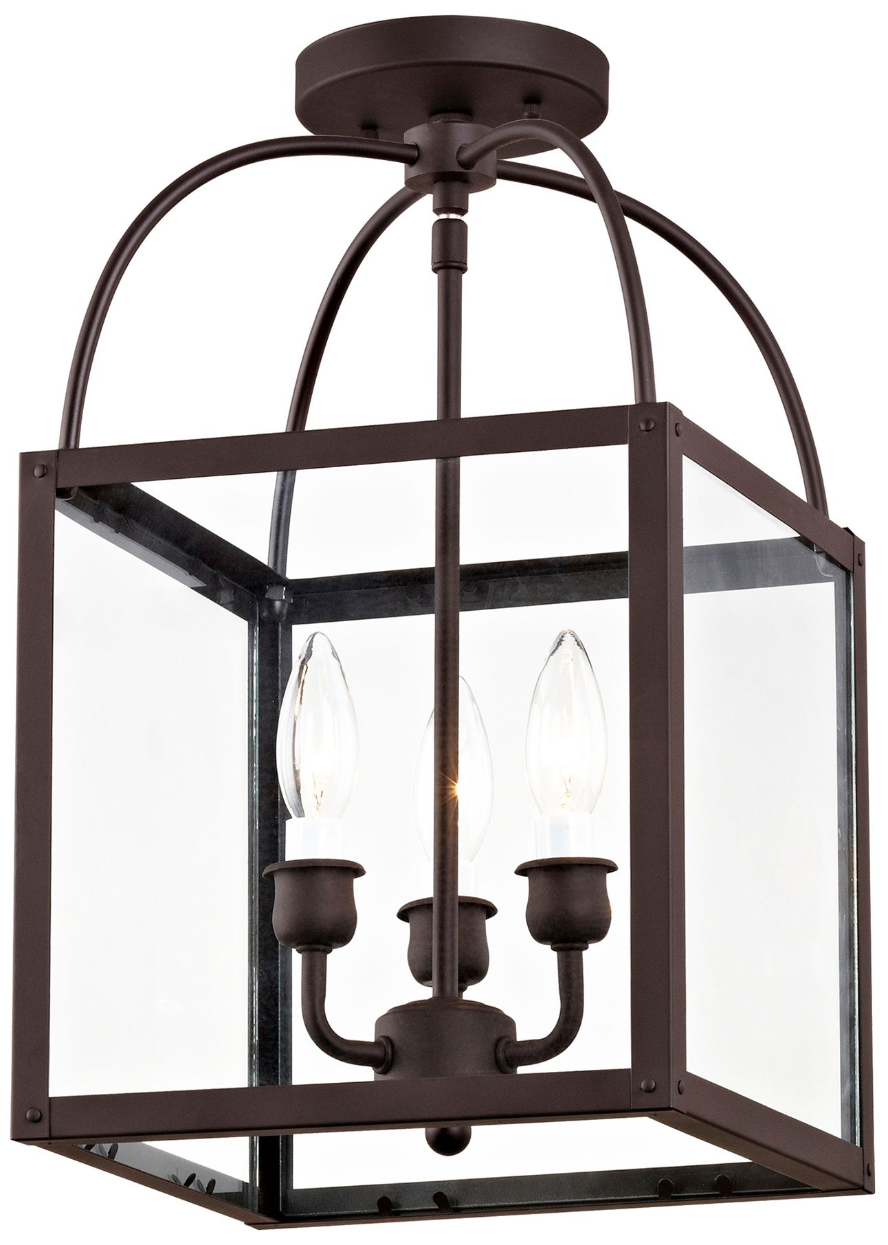 Milford 10" Wide Bronze 3-Light Mini Pendant