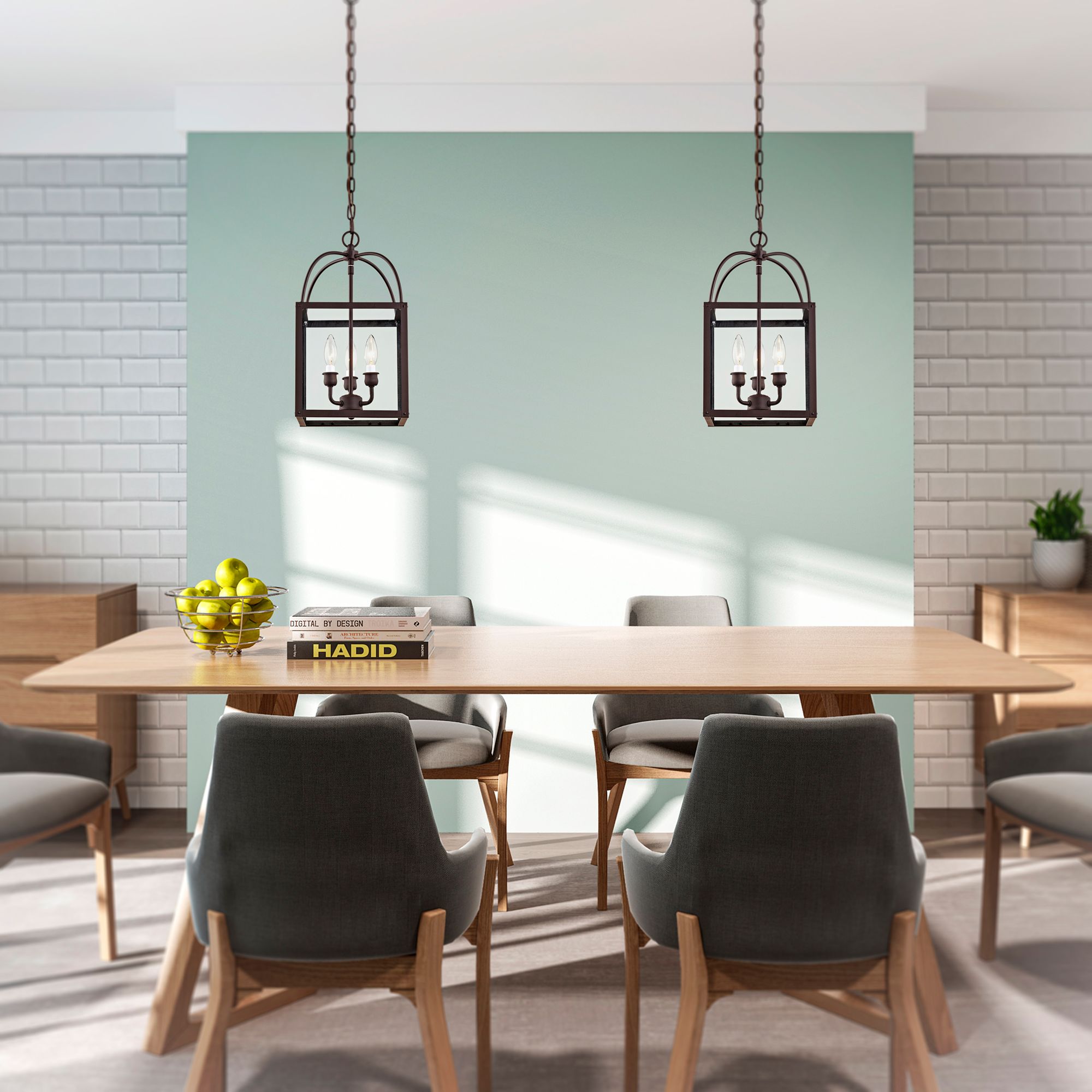 Milford 10" Wide Bronze 3-Light Mini Pendant