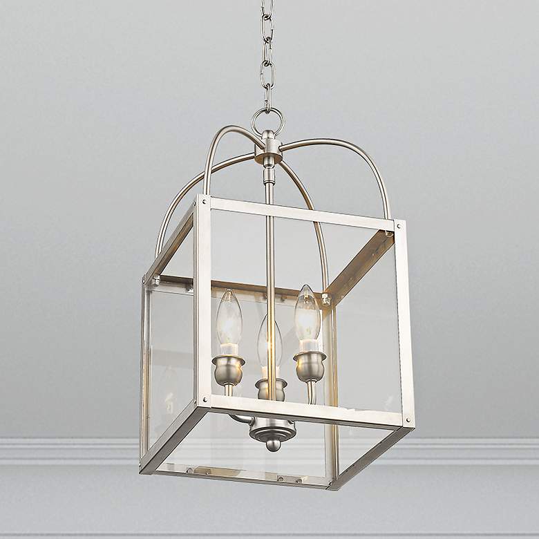 Image 2 Milford 10" Wide Brushed Nickel 3-Light Mini Pendant