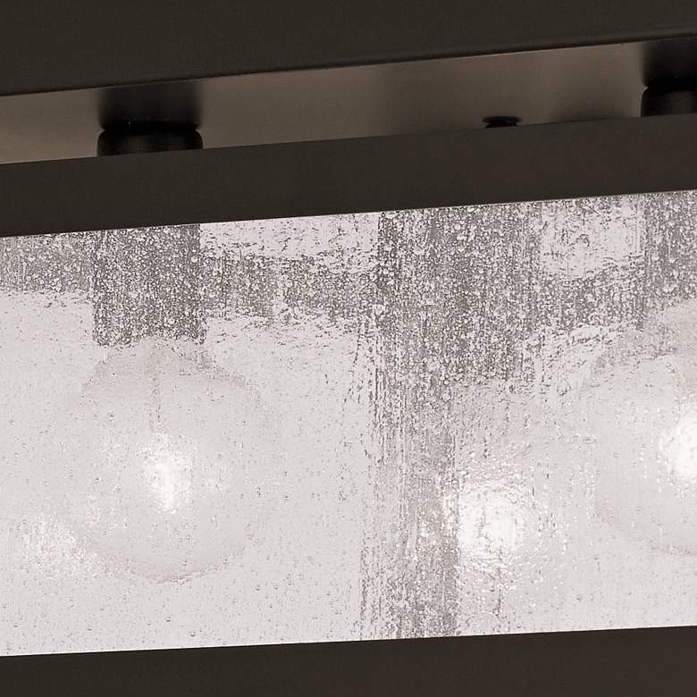 Image 3 Milford 11"W Bronze and Seeded Glass 4-Light Ceiling Light more views