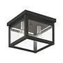 Thumbnail4 of Milford 2 Light Black with Brushed Nickel Finish Candles Square Flush Mount more views