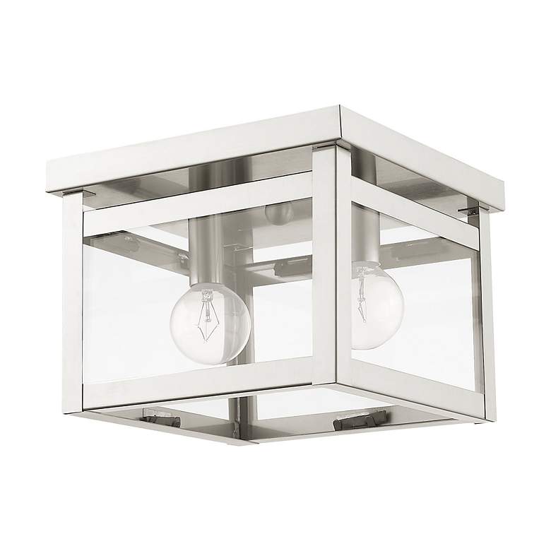 Image 3 Milford 2 Light Brushed Nickel Ceiling Mount more views