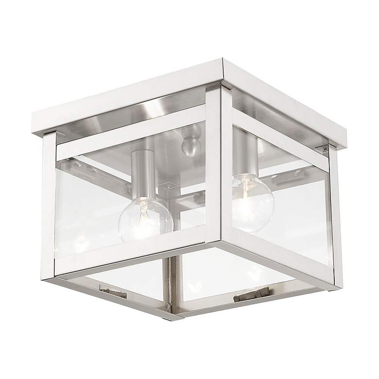 Image 5 Milford 2 Light Brushed Nickel Ceiling Mount more views