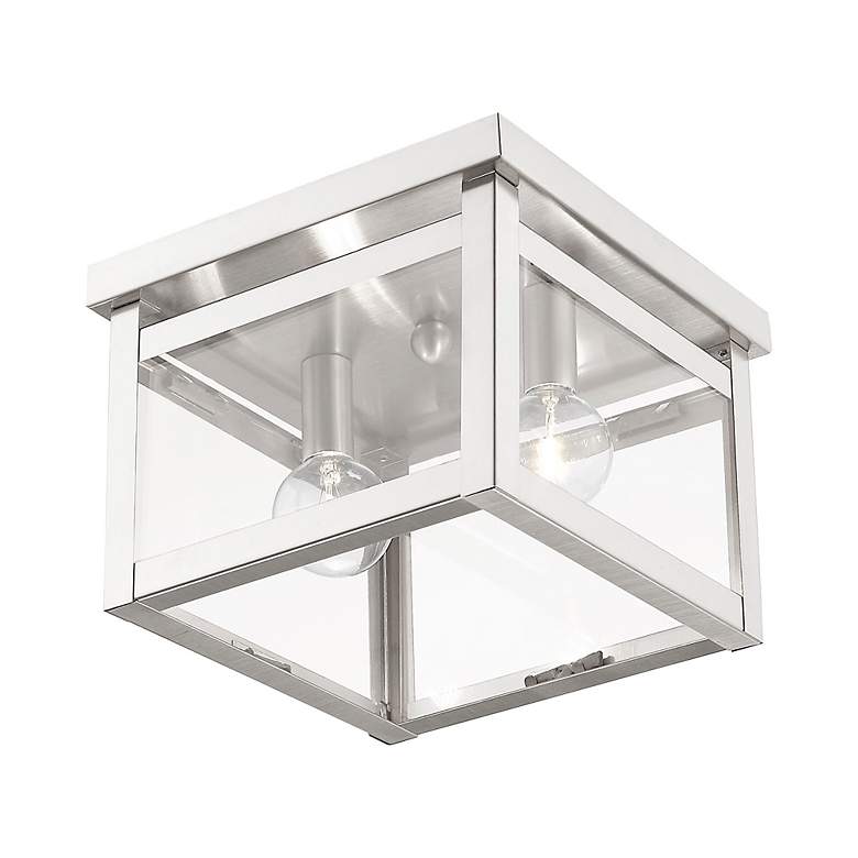 Image 6 Milford 2 Light Brushed Nickel Ceiling Mount more views