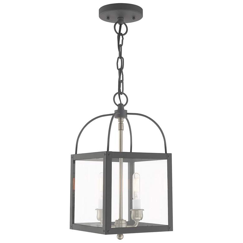 Image 1 Milford 2 Light Scandinavian Gray Convertible Mini Pendant/Ceiling Mount