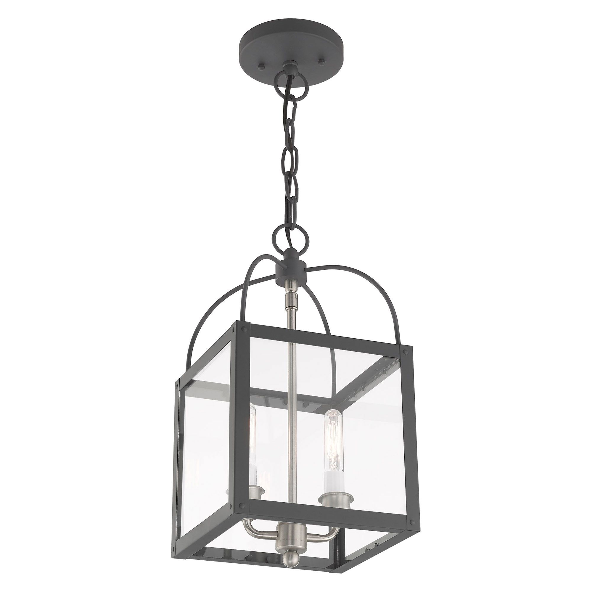 Image 6 Milford 2 Light Scandinavian Gray Convertible Mini Pendant/Ceiling Mount more views