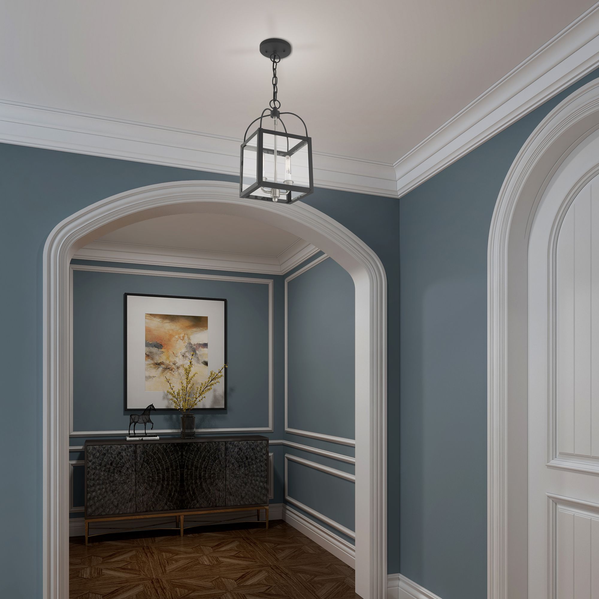 Milford 2 Light Scandinavian Gray Convertible Mini Pendant/Ceiling Mount