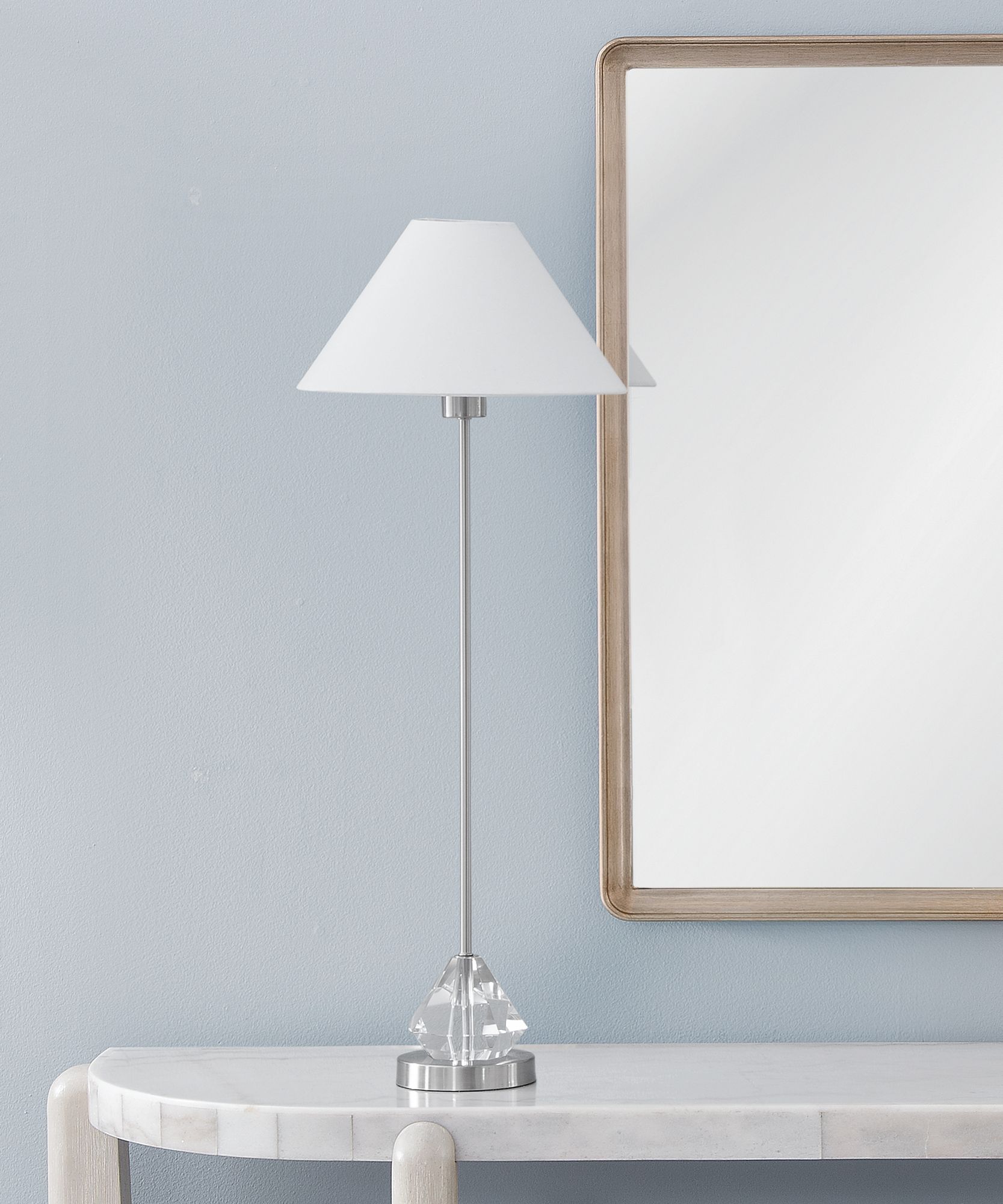 Thumbnail3 of Milford 34" High Brushed Steel Table Lamp more views