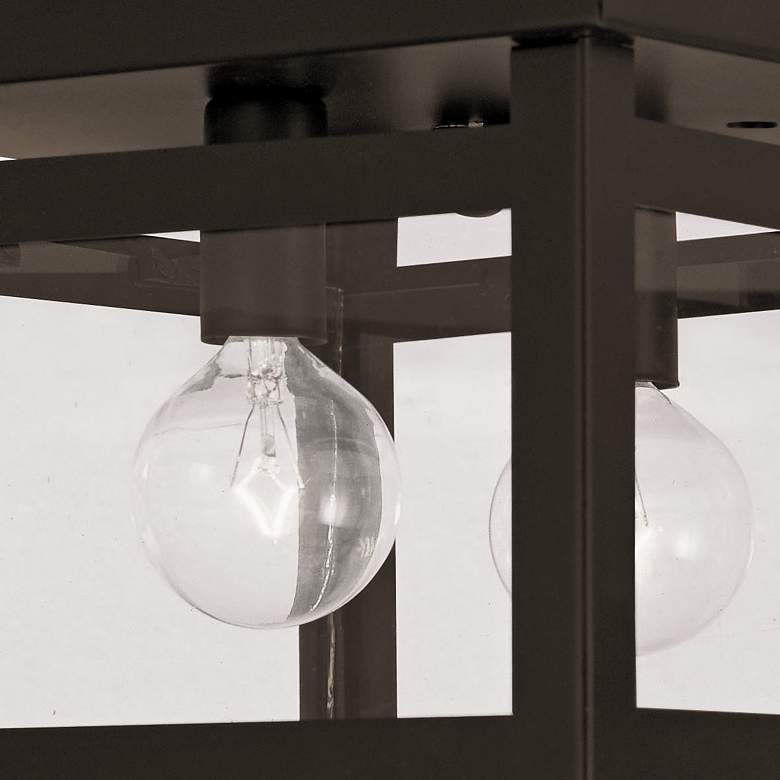 Image 3 Milford 8" Wide Bronze and Clear Glass 2-Light Ceiling Light more views