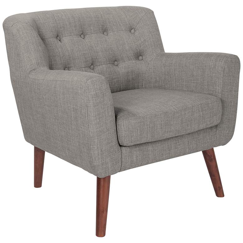 Image 2 Mill Lane Cement Button-Tufted Accent Chair