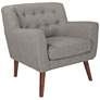 Mill Lane Cement Button-Tufted Accent Chair in scene