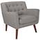 Mill Lane Cement Button-Tufted Accent Chair