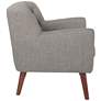Mill Lane Cement Button-Tufted Accent Chair in scene