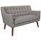 Mill Lane Cement Button-Tufted Loveseat